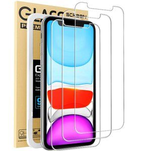 [3 Pack] iPhone 12 / 12 Pro / iPhone 11 / XR Glass Screen Protector + Installer